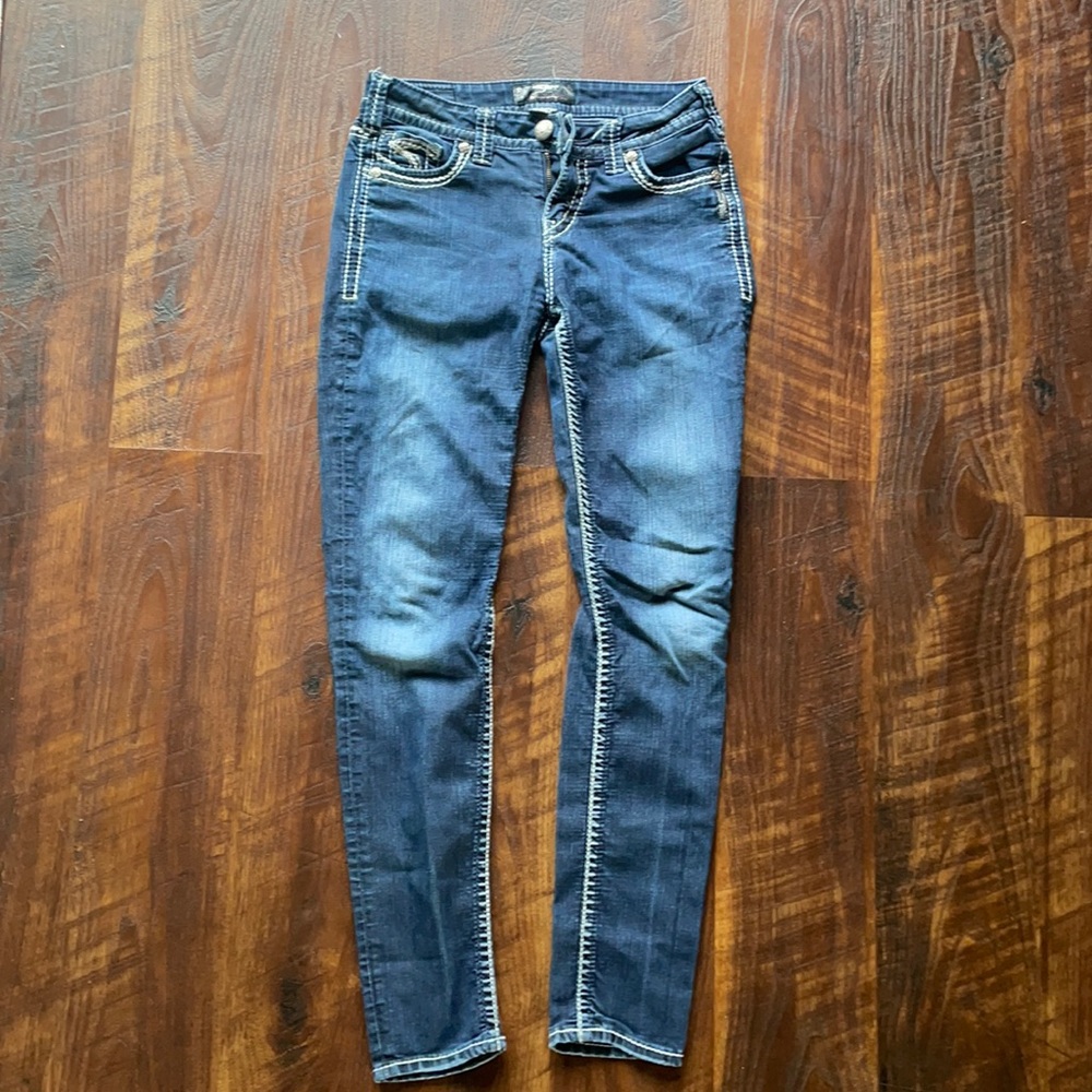Silver Skinny Jean